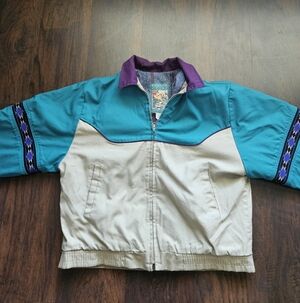 Vintage Canyon Guide Outfitters Aztec Blanket Lined Jacket